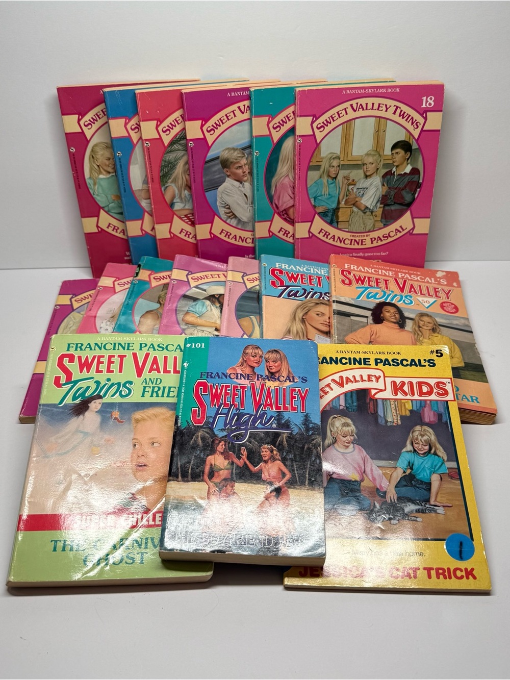 Sweet Valley Twins Mixed Lot of 16 Vintage Books Francine Pascal SVT Kids High